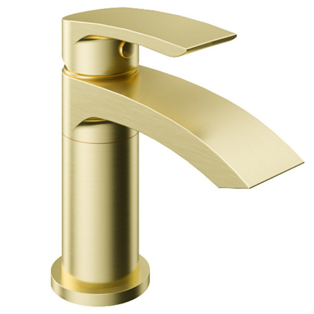 Eastbrook Alveston Brushed Brass Swivel Basin Mixer with Waste
