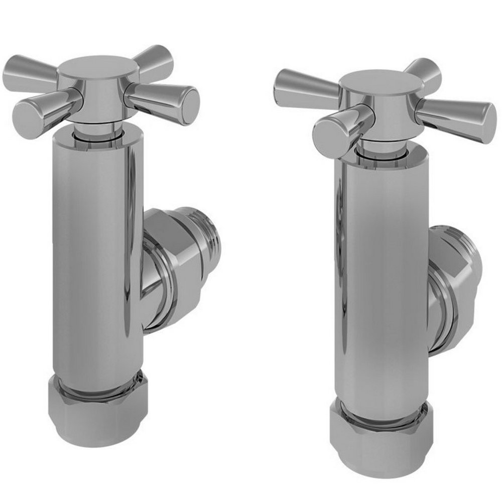 Eastbrook Angled Crosshead Manual Chrome Radiator Valves