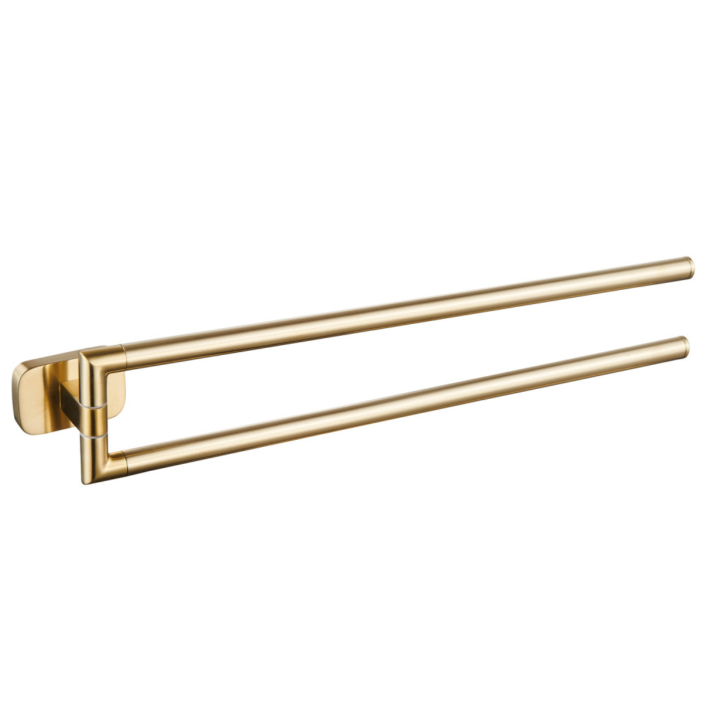 Eastbrook Asti Brushed Brass 400mm Double Split Towel Rail