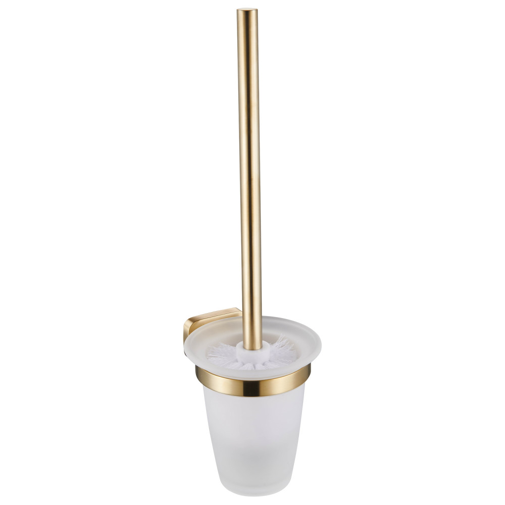 Eastbrook Asti Brushed Brass Toilet Brush and Holder