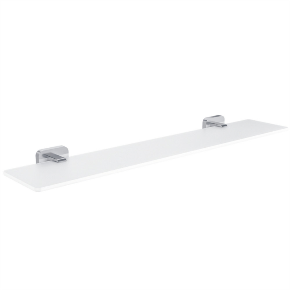 Eastbrook Asti Chrome 600mm Bathroom Glass Shelf