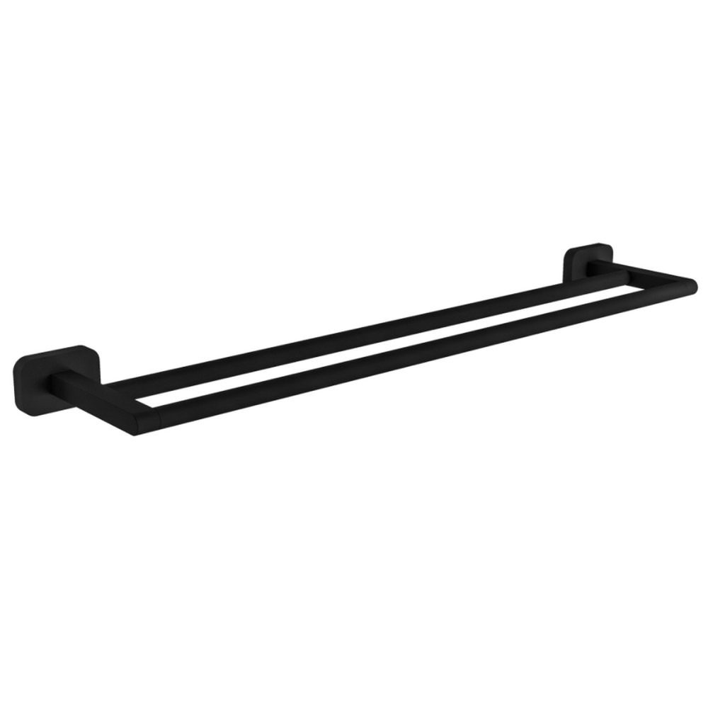 Eastbrook Asti Matt Black 600mm Double Towel Rail
