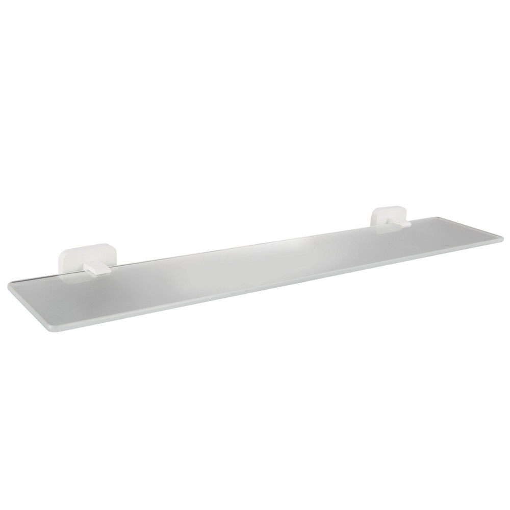 Eastbrook Asti Matt White 600mm Bathroom Glass Shelf