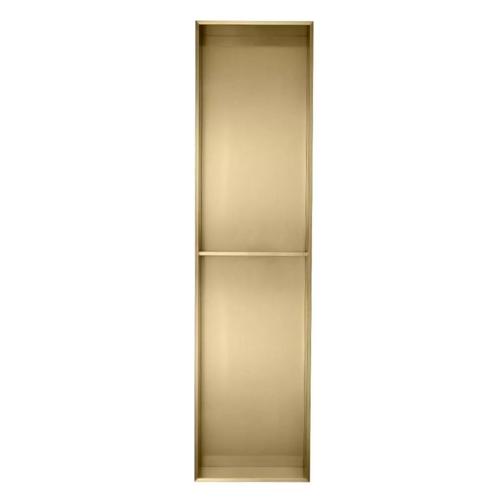 Eastbrook Brushed Brass 1200 x 300mm Shower Niche with Shelf