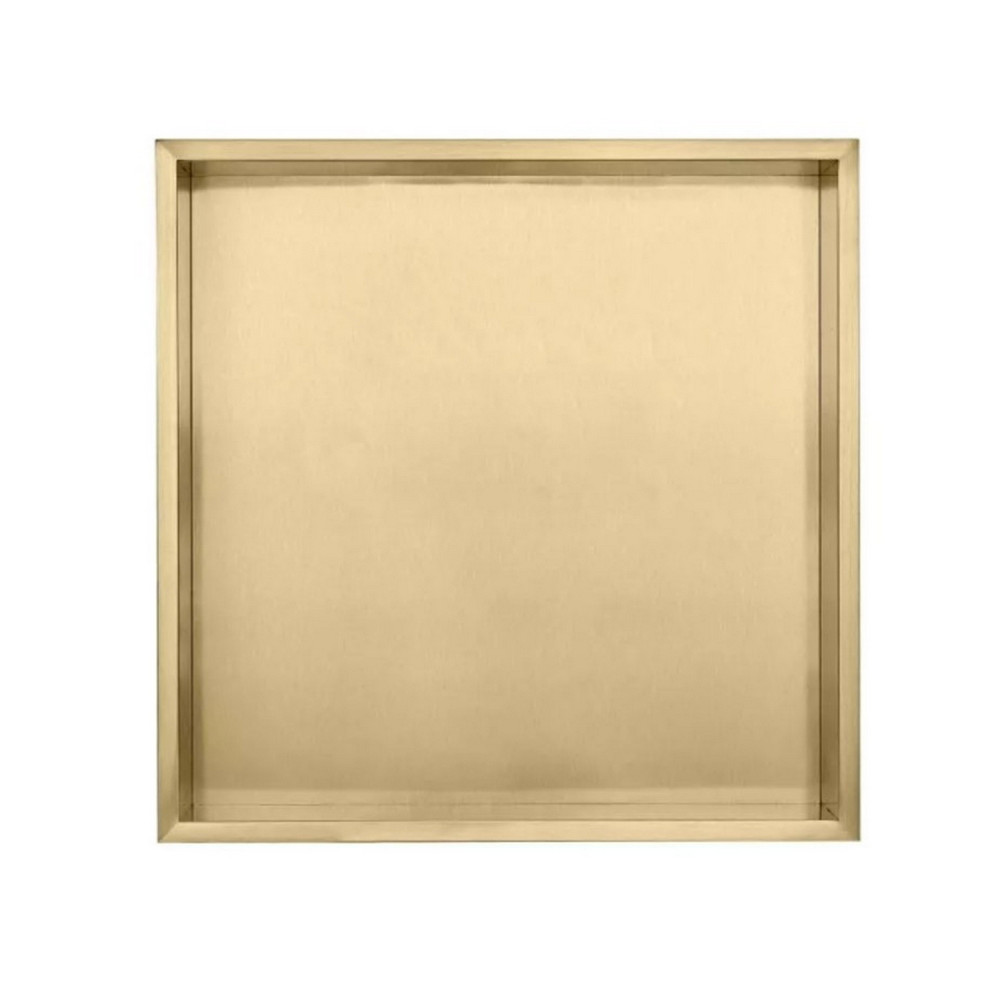 Eastbrook Brushed Brass 300 x 300mm Shower Niche