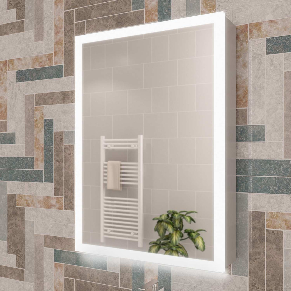Eastbrook Cassio 500 x 700mm One Door LED Mirror Cabinet
