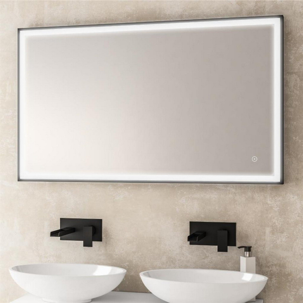 Eastbrook Castelli 1200 x 700mm LED Framed Bathroom Mirror in Black