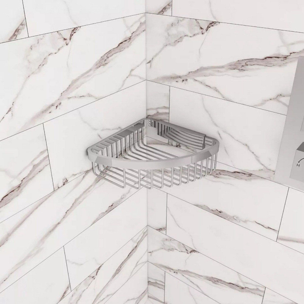 Eastbrook Chrome Removable Corner Shower Basket