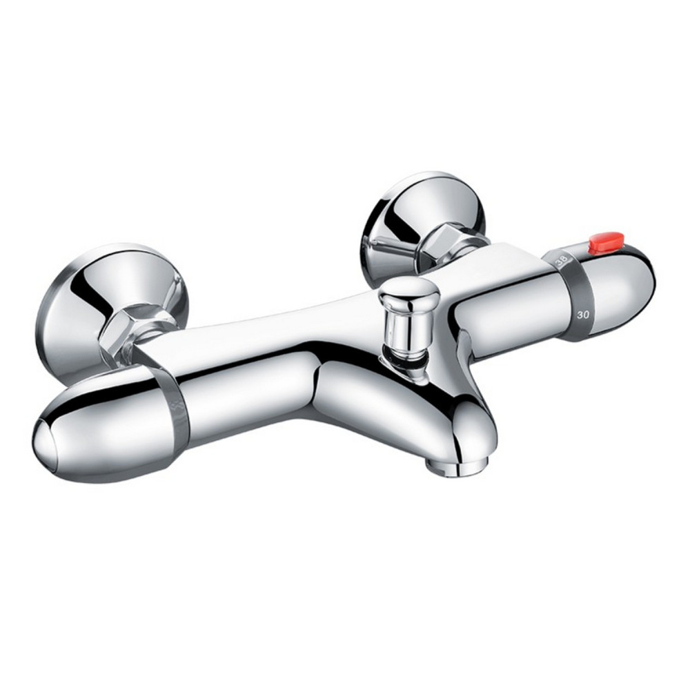 Eastbrook Cotswold Chrome Wall Mounted Thermostatic Bath Shower Mixer