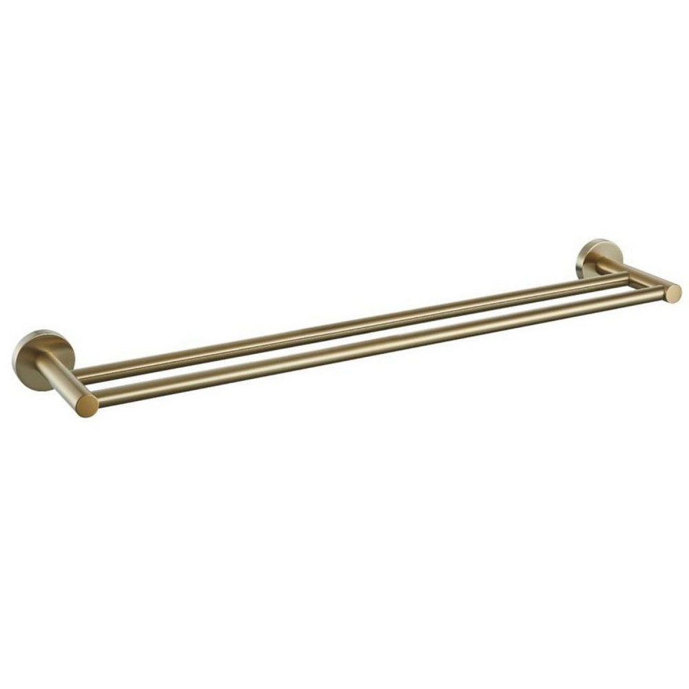 Eastbrook Genoa Brushed Brass Double Towel Rail
