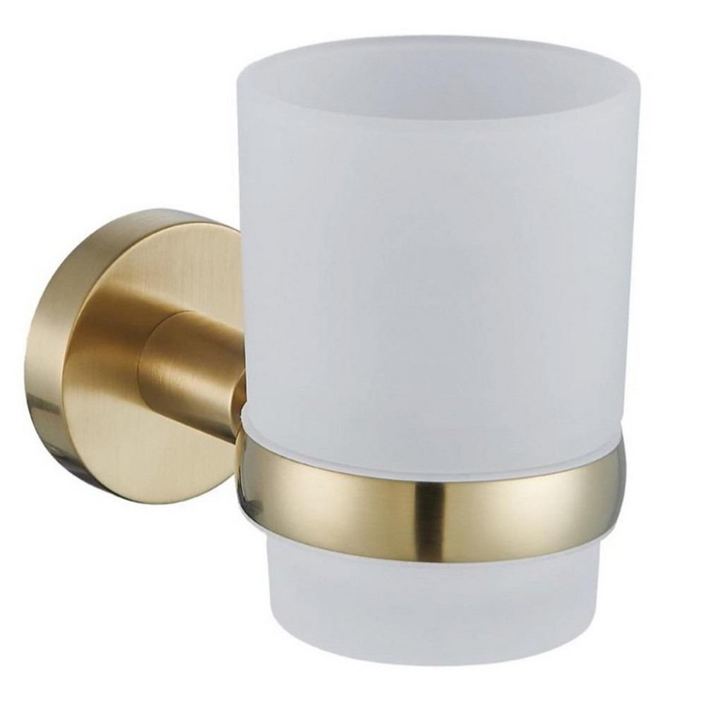 Eastbrook Genoa Brushed Brass Tumbler Holder
