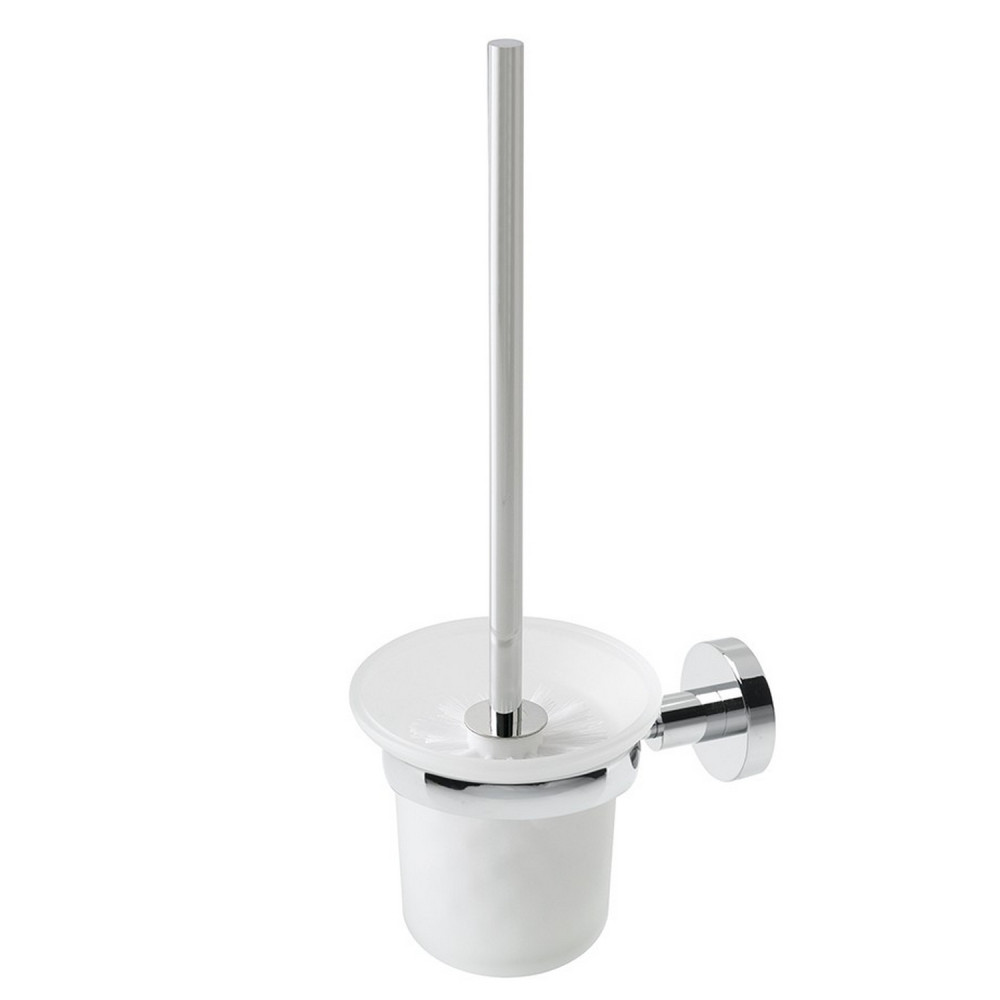 Eastbrook Genoa Chrome Glass Toilet Brush Holder