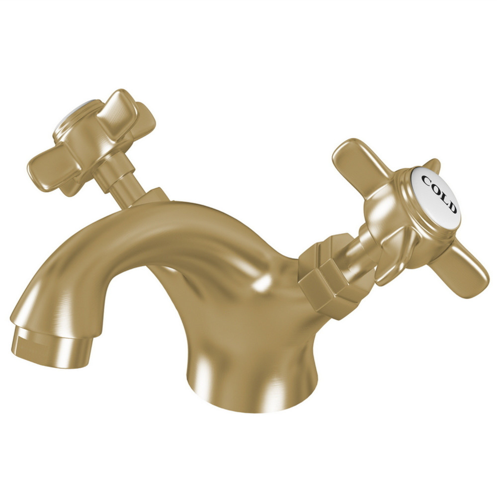 Eastbrook Haymarket Brushed Brass Basin Mixer with Waste