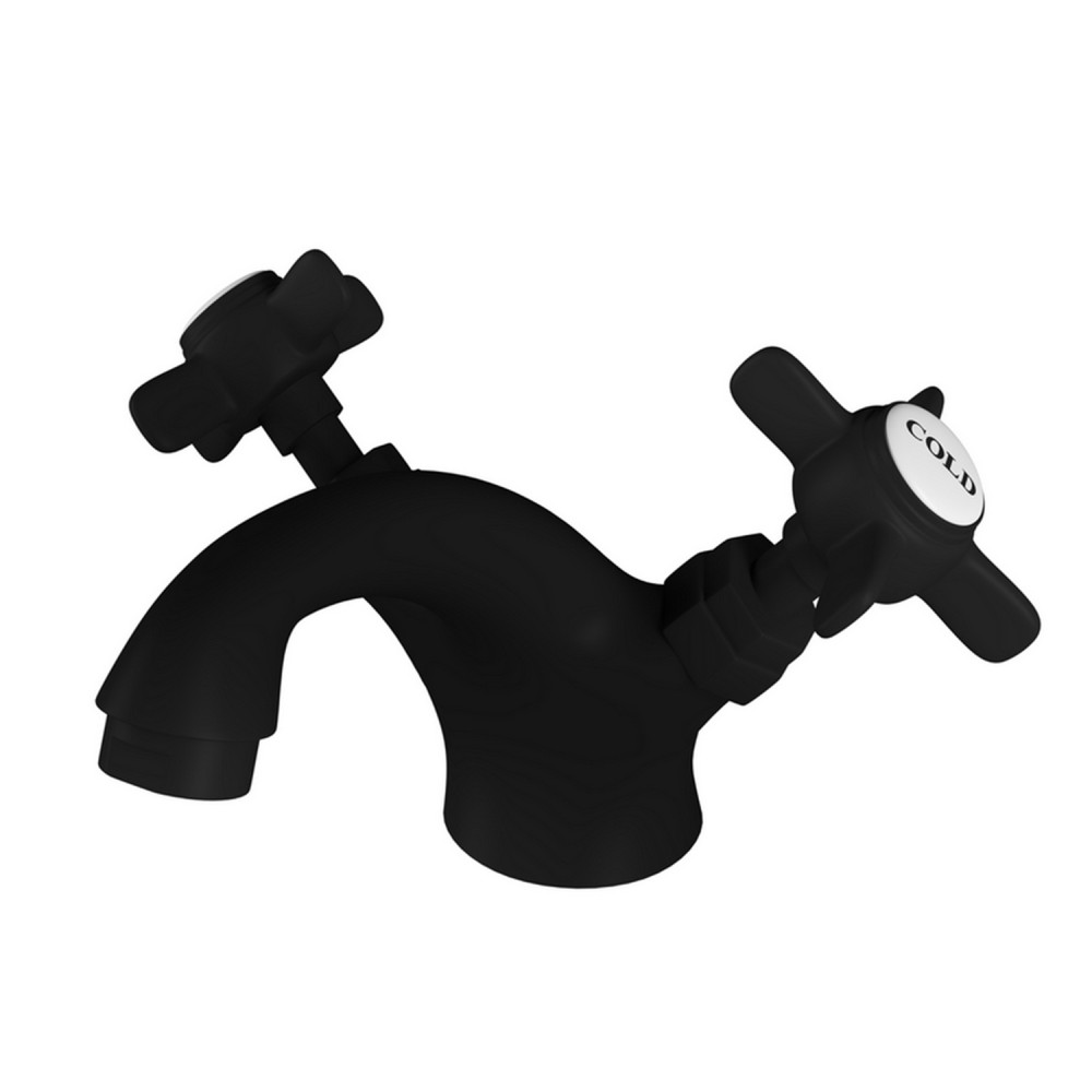 Eastbrook Haymarket Matt Black Basin Mixer with Waste