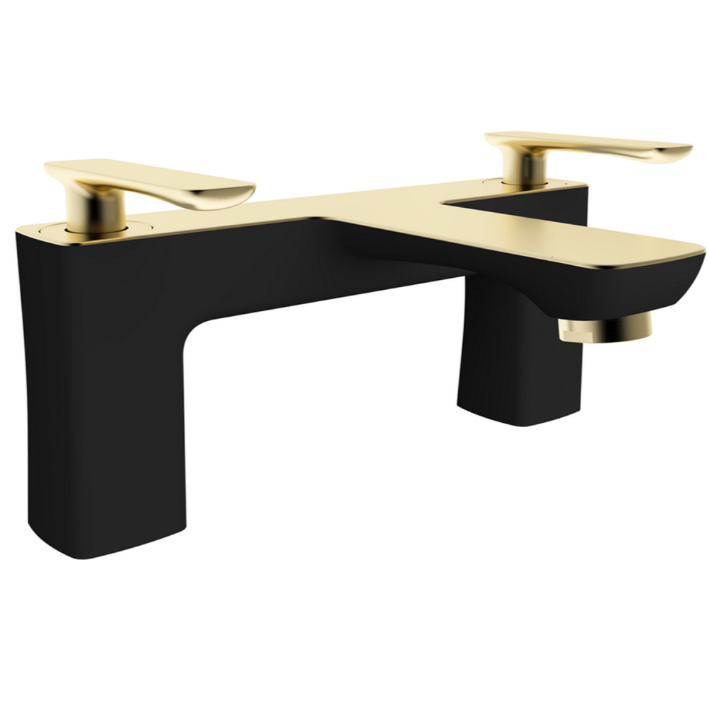 Eastbrook Helston Black and Brushed Brass Bath Filler