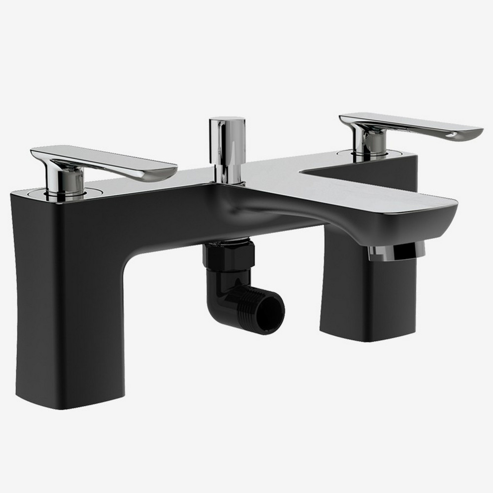 Eastbrook Helston Matt Smooth Black Bath Shower Mixer