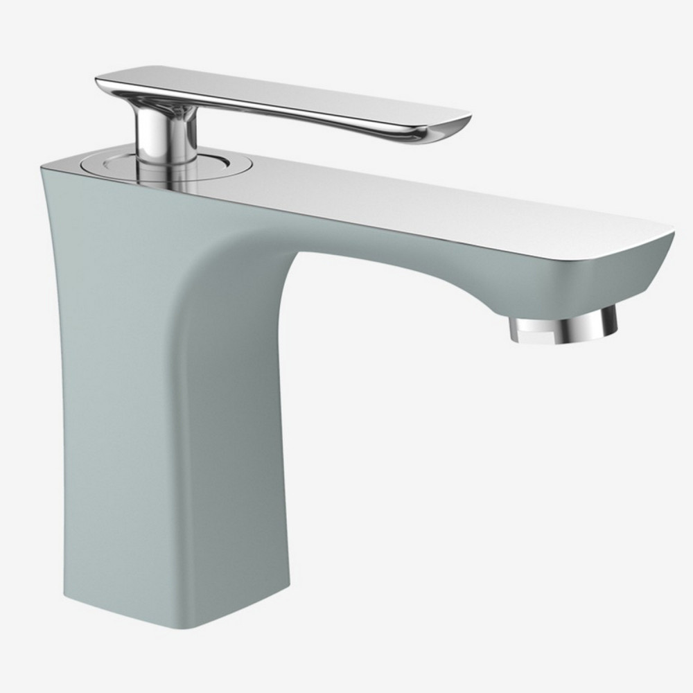 Eastbrook Helston Matt Smooth Grey Basin Mixer with Waste