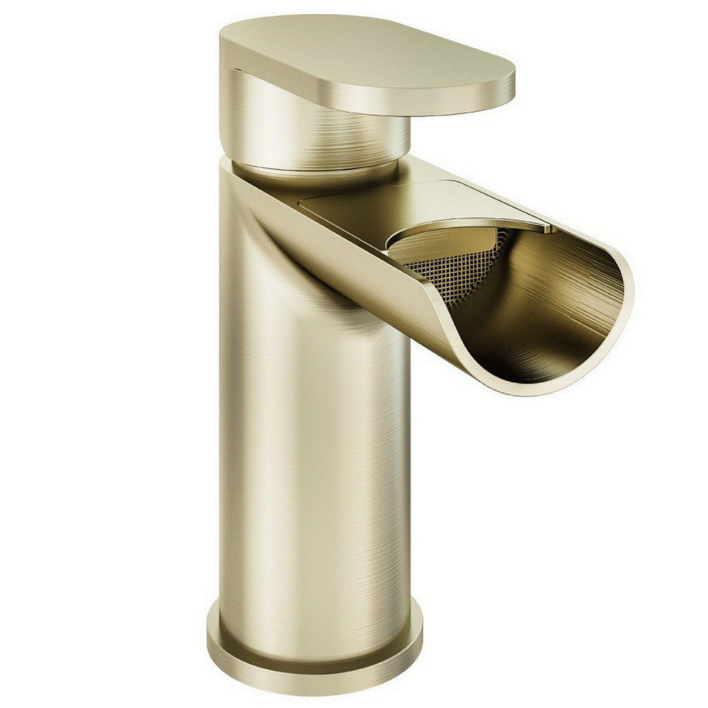 Eastbrook Ledwell Brushed Brass Basin Mixer with Waste