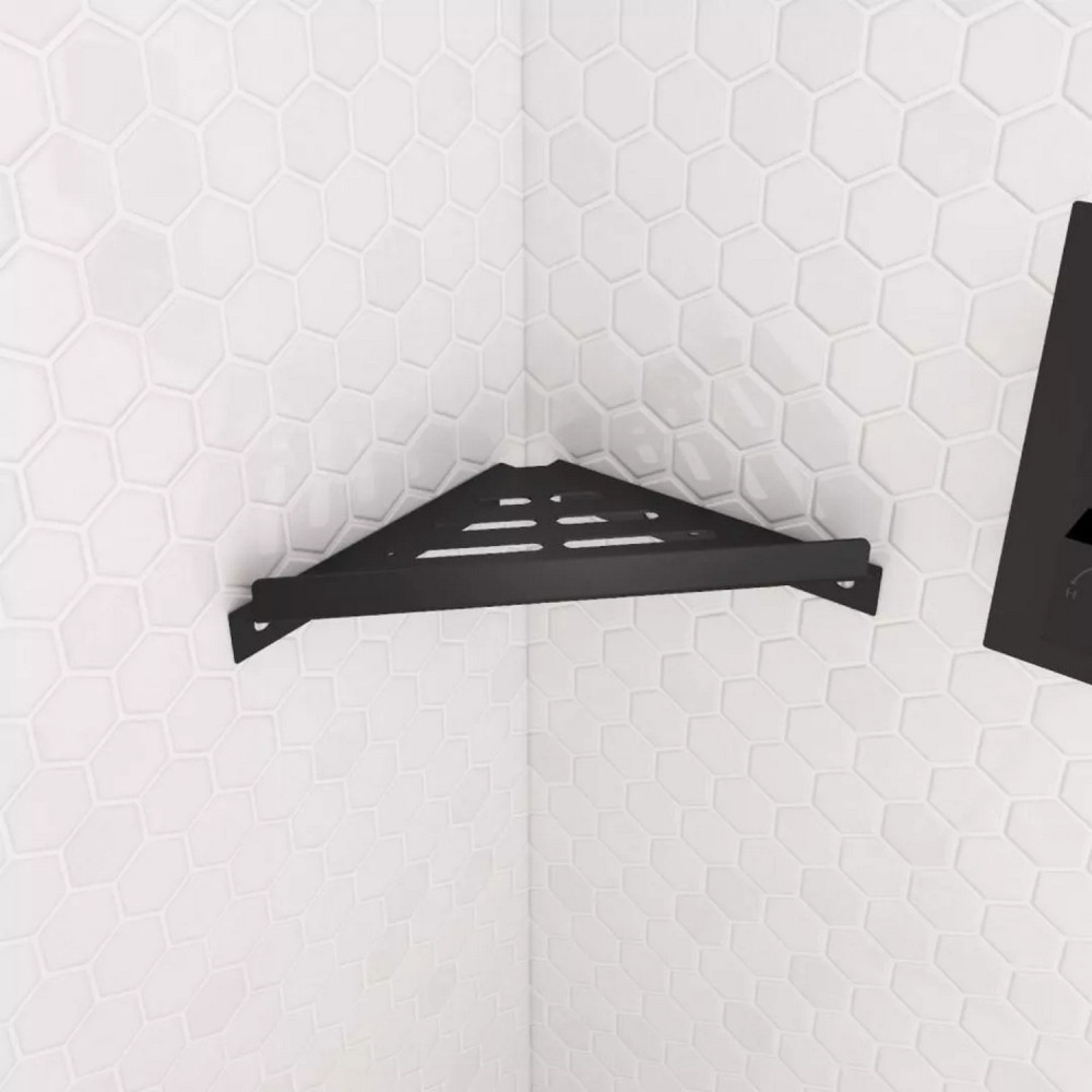 Eastbrook Matt Black Tile Grout Shower Shelf