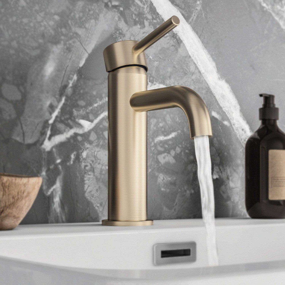 Eastbrook Meriden Brushed Brass Basin Mixer with Waste
