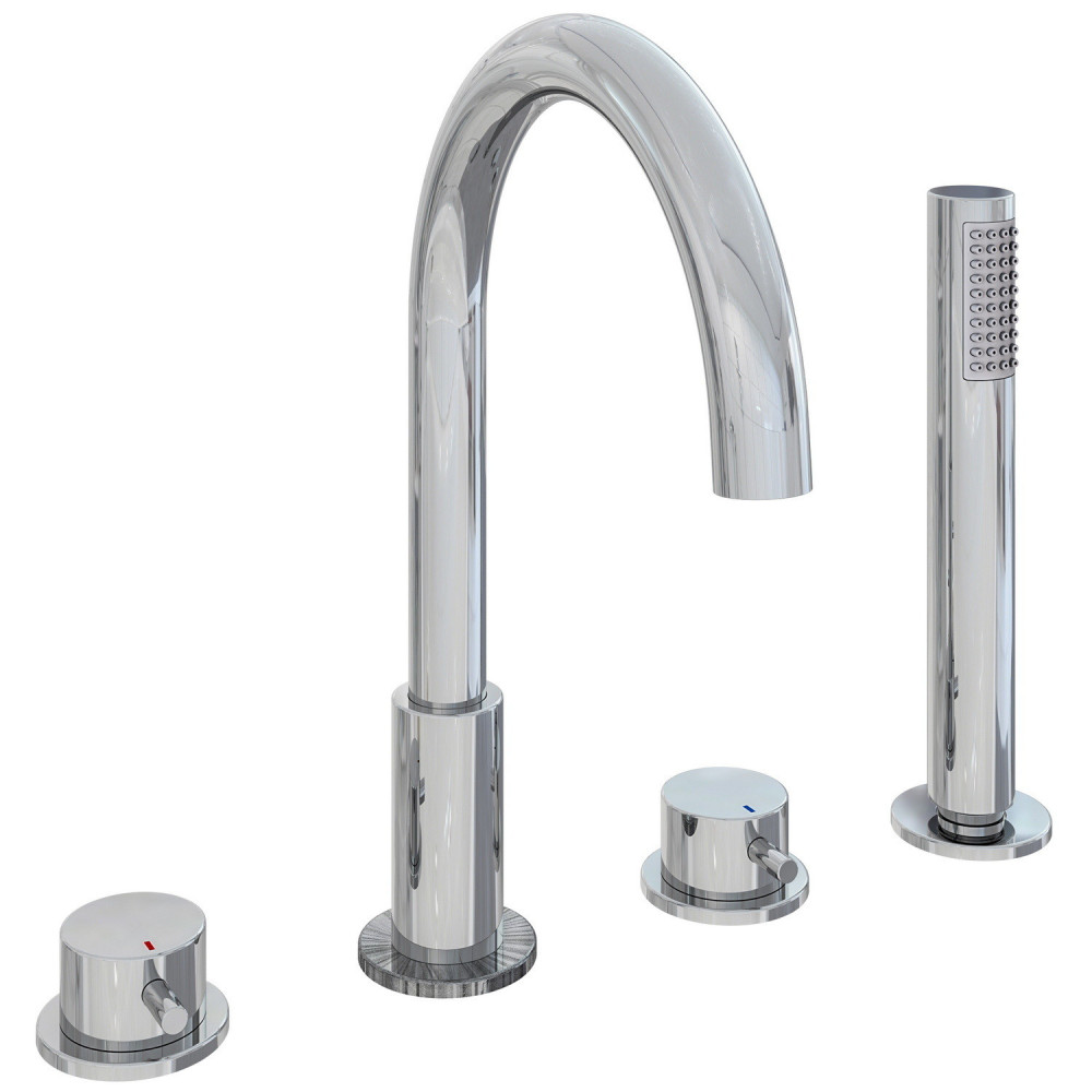 Eastbrook Meriden Chrome Four Hole Bath Shower Mixer