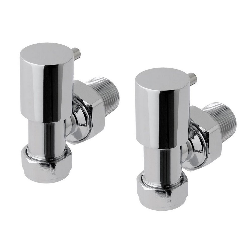 Eastbrook Minimalist Angled Round Manual Chrome Radiator Valves
