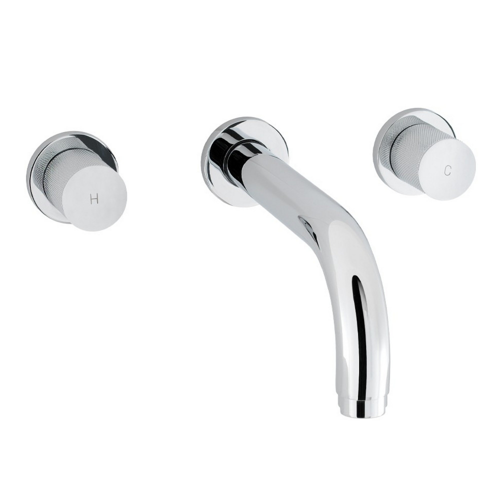 Eastbrook Prado Cylinder Chrome 3 Hole Wall Mounted Bath Filler