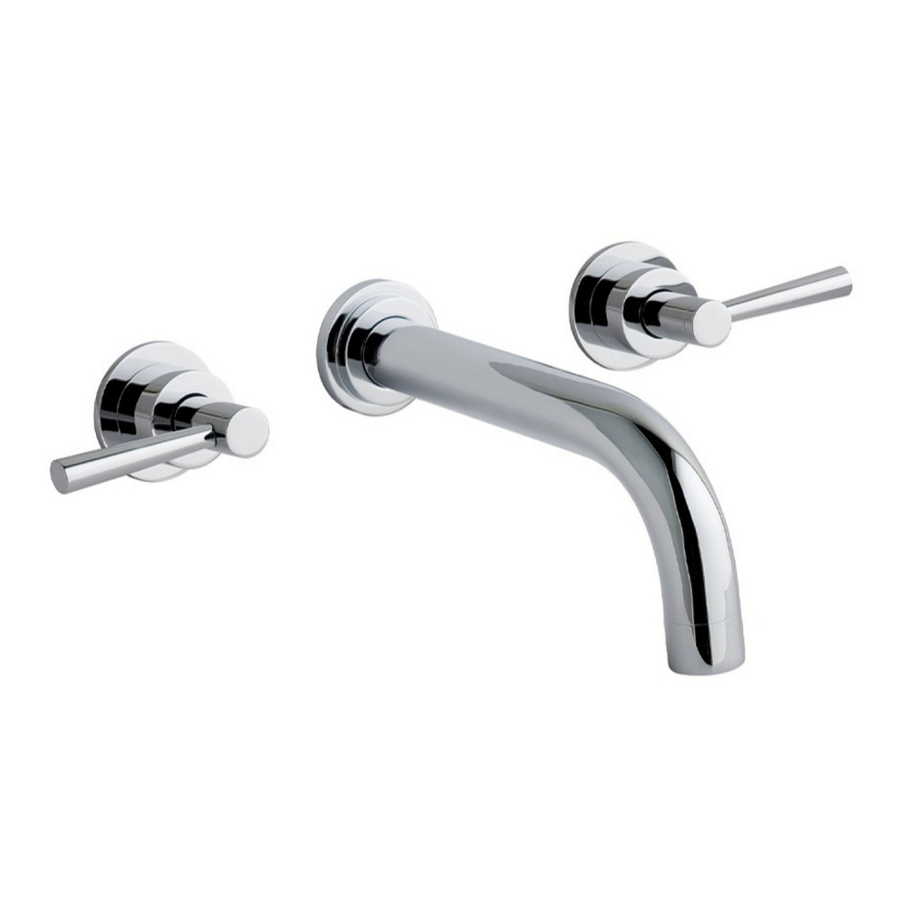 Eastbrook Prado Lever Chrome 3 Hole Wall Mounted Basin Mixer