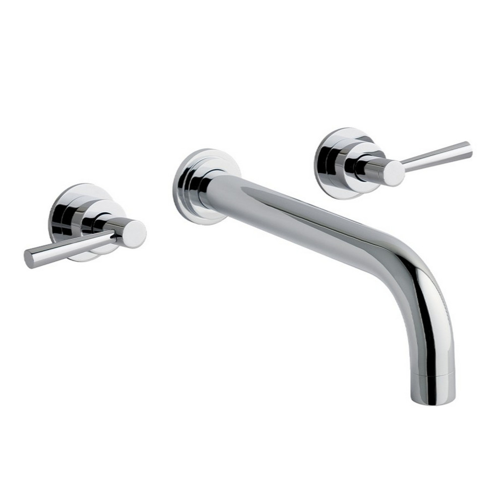 Eastbrook Prado Lever Chrome 3 Hole Wall Mounted Bath Filler
