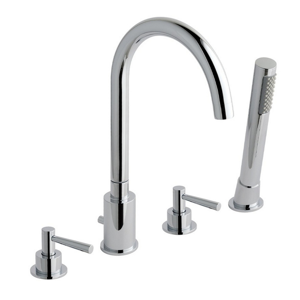 Eastbrook Prado Lever Chrome 4 Hole Bath Shower Mixer