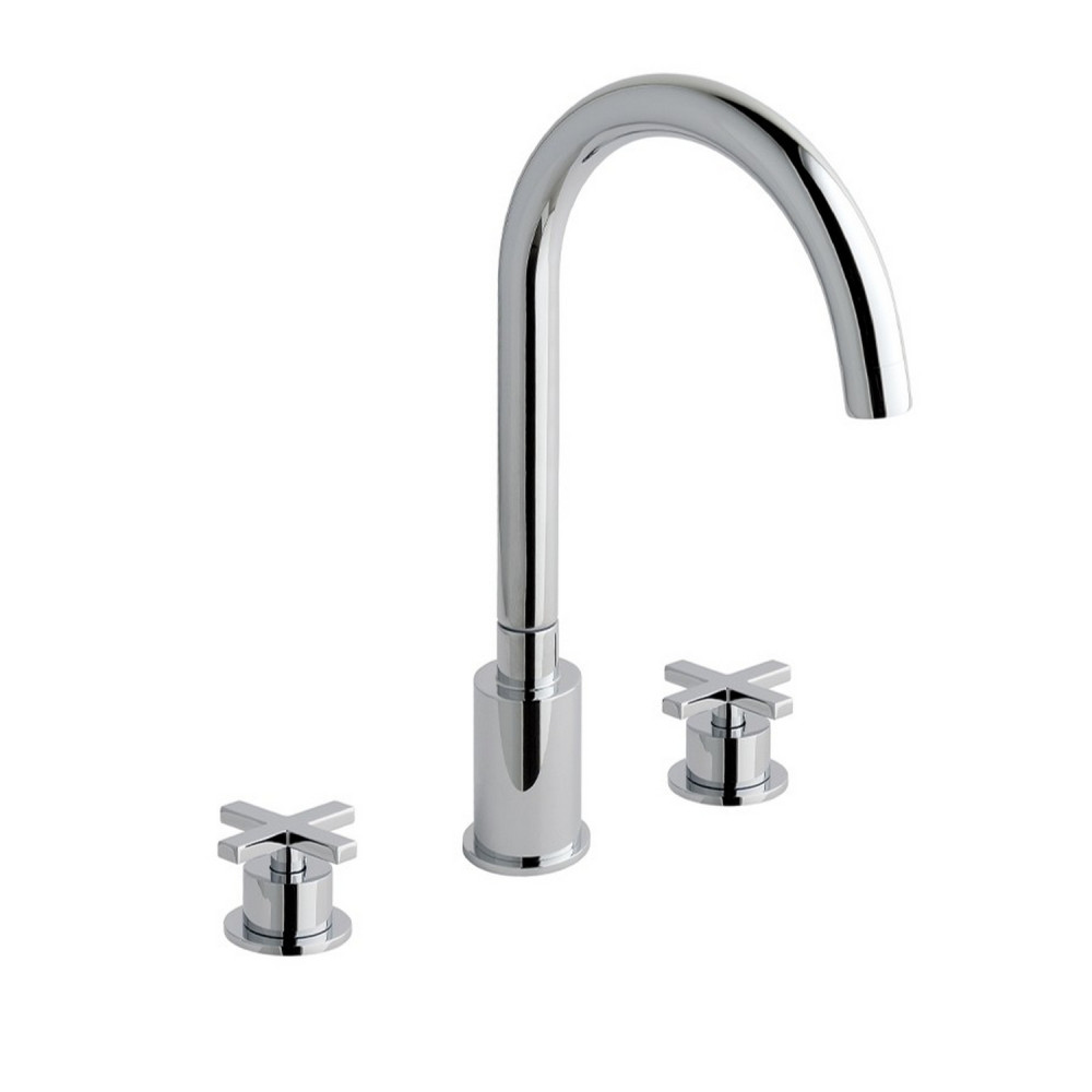 Eastbrook Prado Star Chrome 3 Hole Bath Filler