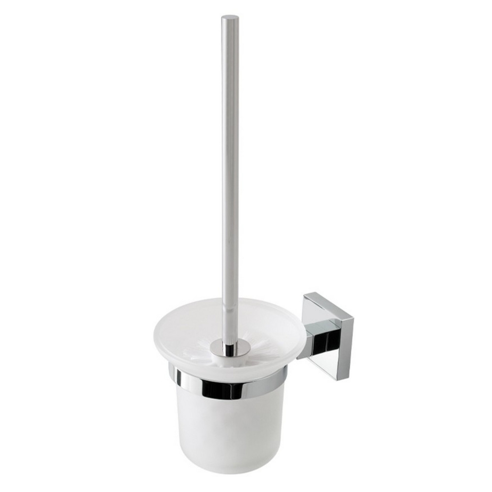 Eastbrook Rimini Chrome Glass Toilet Brush and Holder