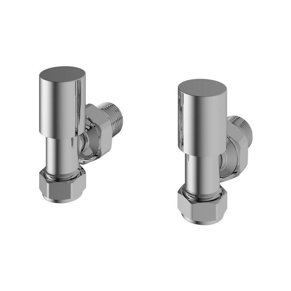 Eastbrook Round Angled Manual Chrome Radiator Valves