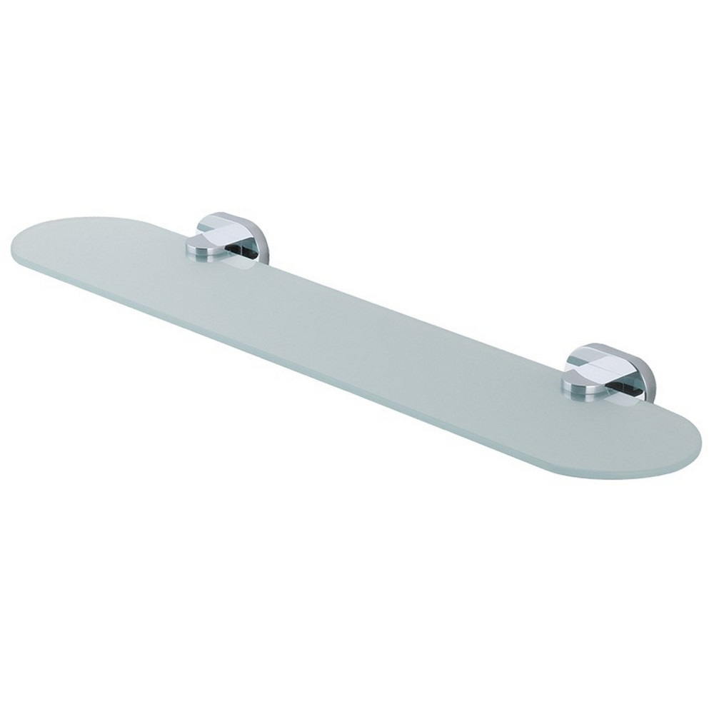 Eastbrook Salerno 500mm Chrome Bathroom Glass Shelf