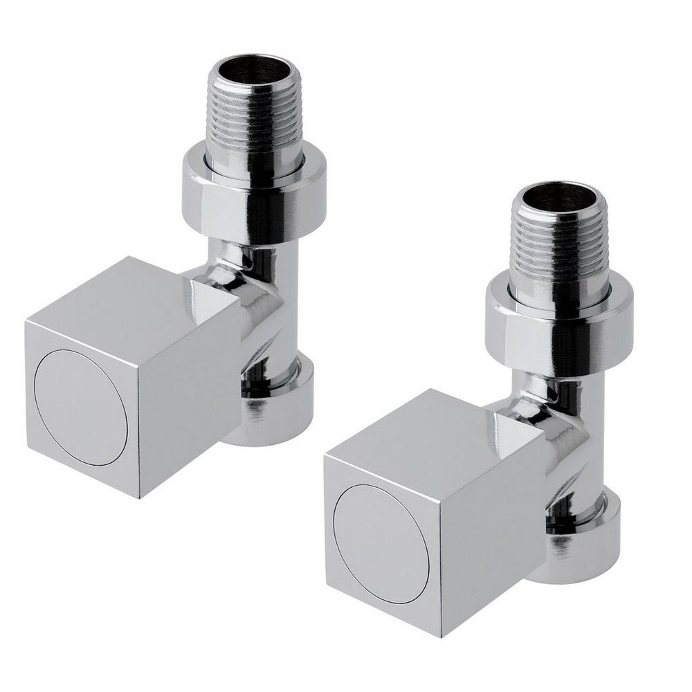 Eastbrook Square Straight Manual Chrome 15mm Radiator Valves