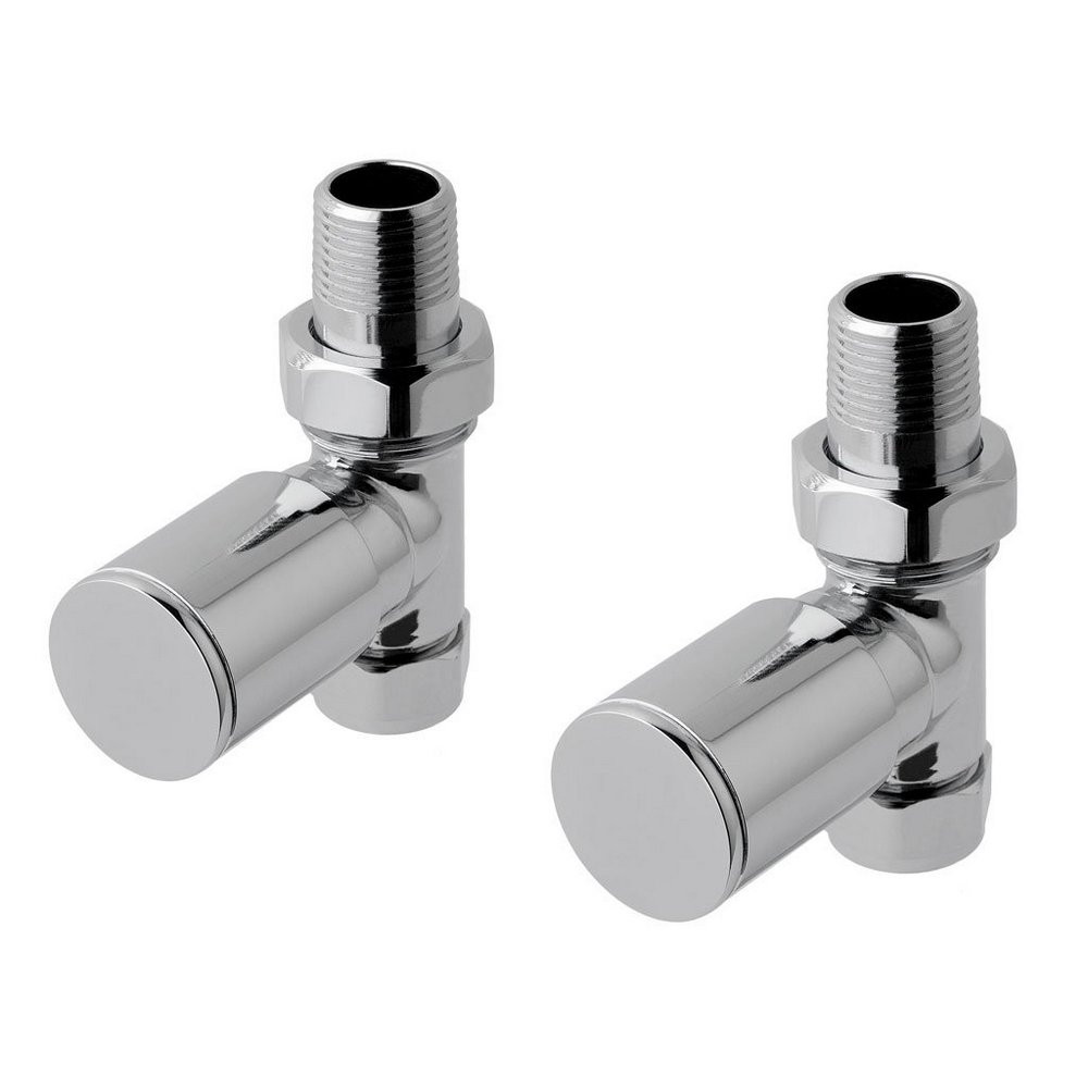 Eastbrook Straight Round Manual Chrome Radiator Valves