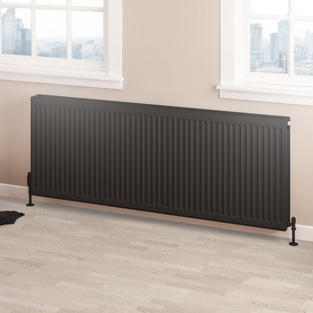 Eastbrook Type 22 600 x 1600mm Compact Panel Radiator Matt Black