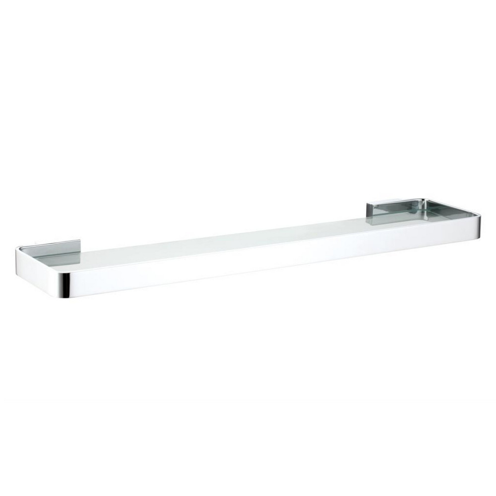 Eastbrook Vercelli Chrome 600mm Bathroom Glass Shelf