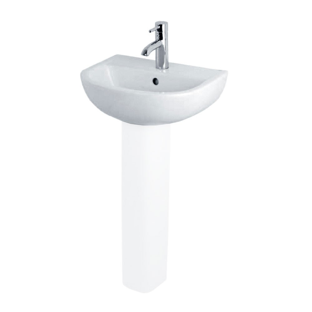 Essential Lily 450mm 1TH Basin and Pedestal (1)