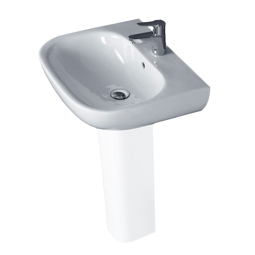 Essential Lily 550mm 1TH Basin and Half Pedestal (1)