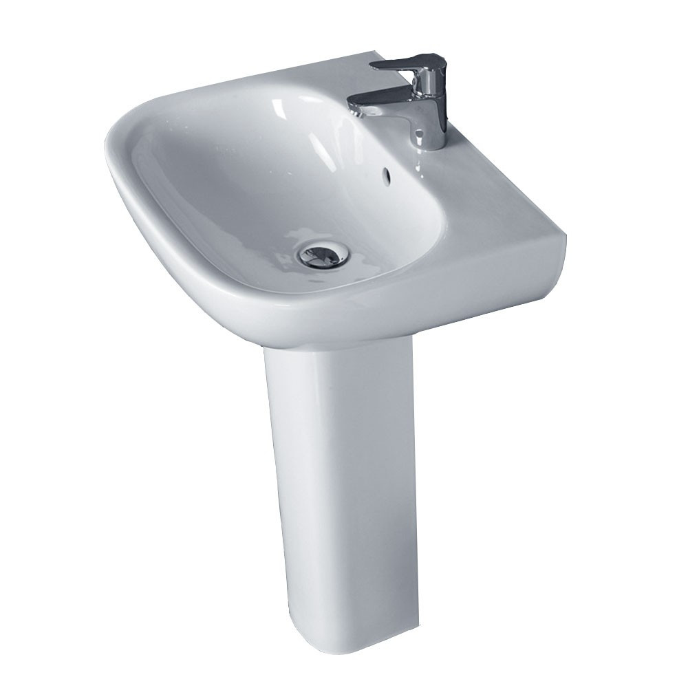 Essential Lily 550mm 1TH Basin and Pedestal