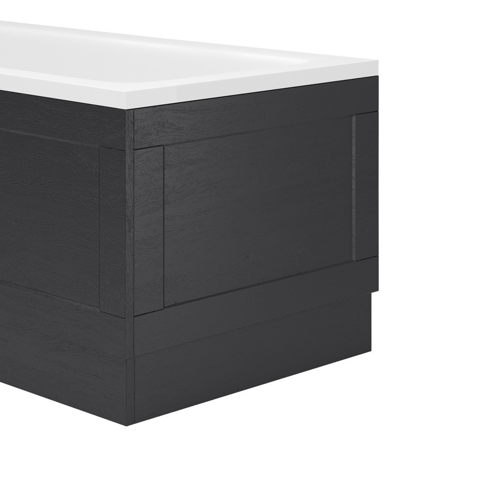 Essential Maine 1700mm Graphite Grey L Shape Front Bath Panel