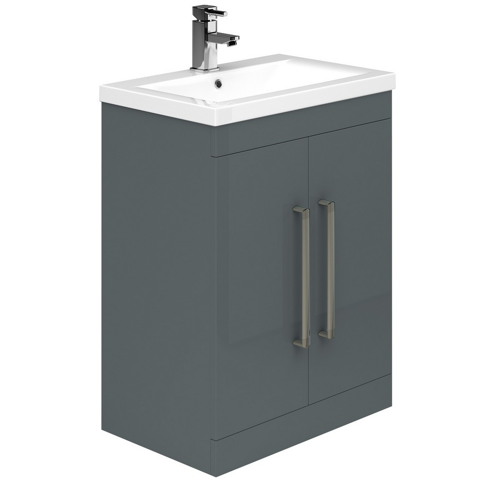 Essential Montana 500mm Forest Green Vanity Unit with Basin and 2 Doors