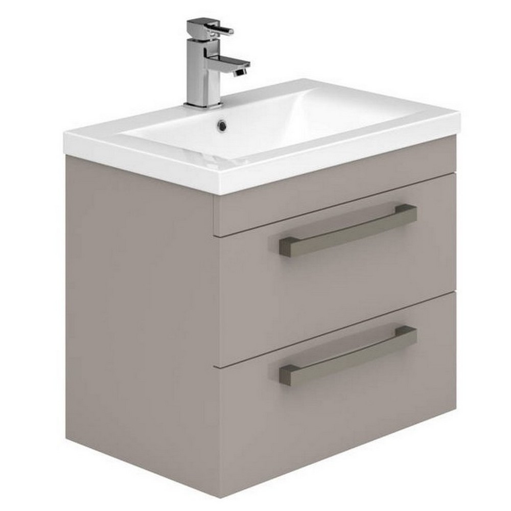 Essential Nevada 500mm Wall Hung Cashmere Vanity Unit with Basin (1)