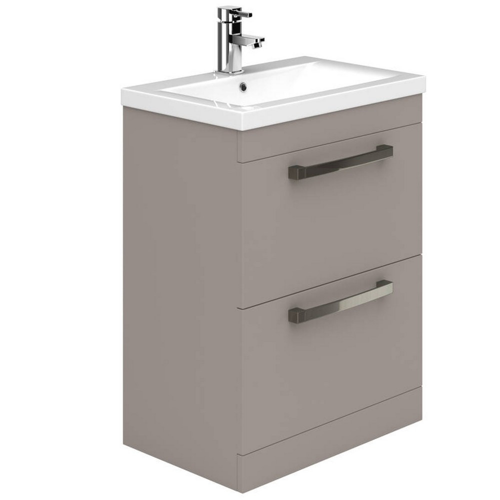 Essential Nevada 600mm Cashmere Basin Unit with 2 Drawers (1)