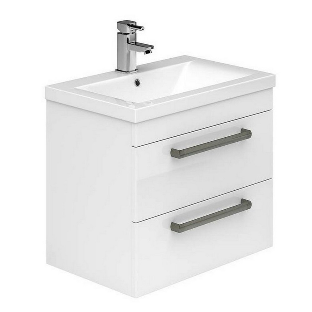 Essential Nevada 600mm Wall Hung White Vanity Unit with Basin (1)