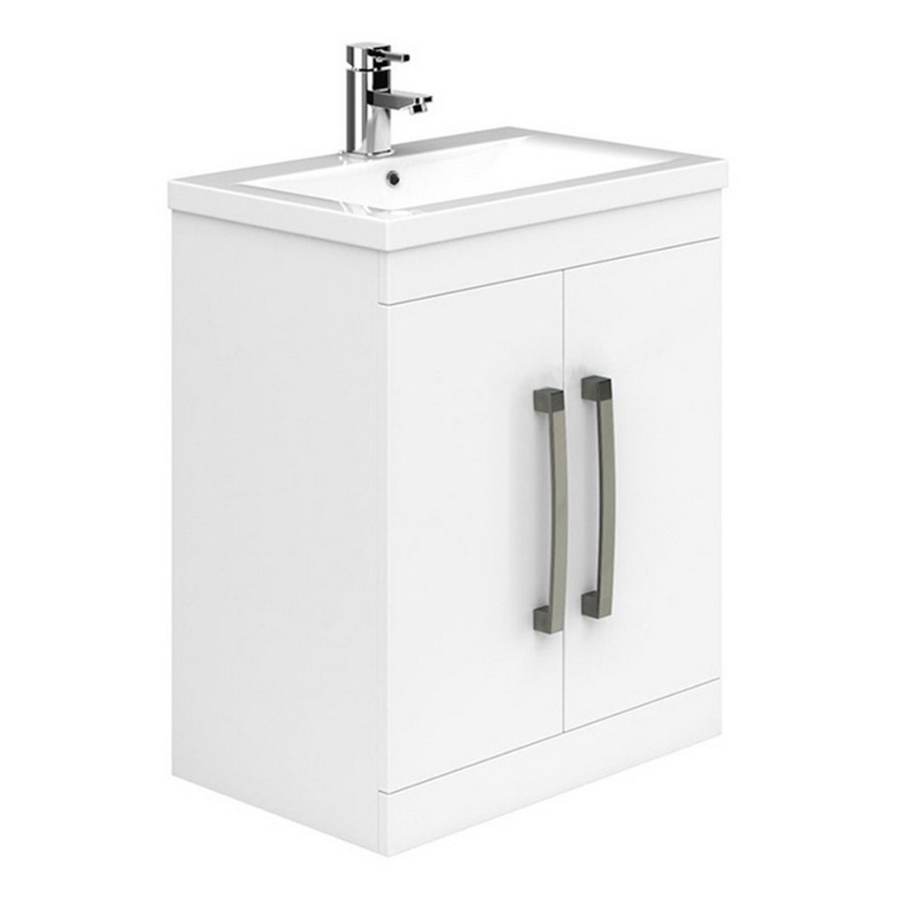 Essential Nevada 800mm White Basin Unit with 2 Doors (1)