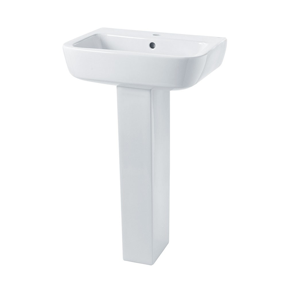 Essential Orchid 520mm 1TH Basin and Pedestal (1)
