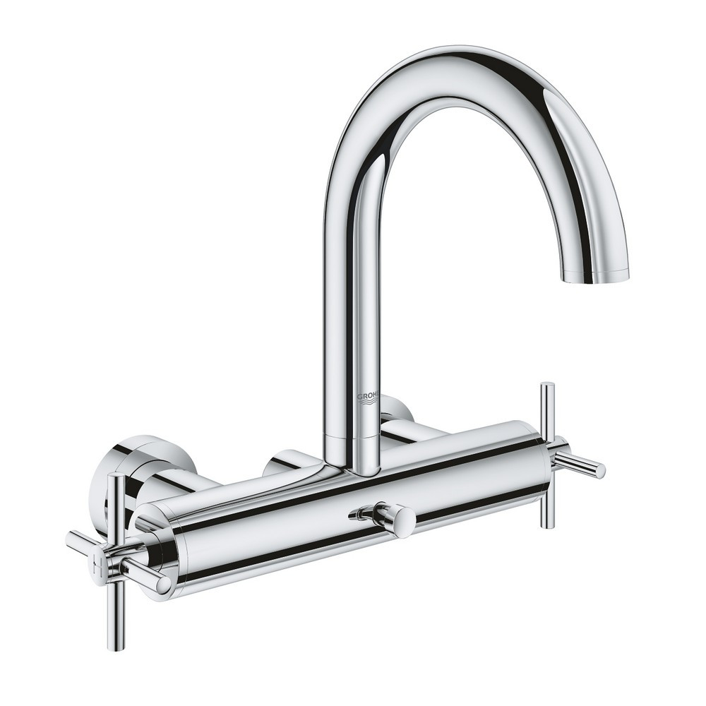 Grohe Atrio Chrome Bath Shower Mixer With Cross Handles