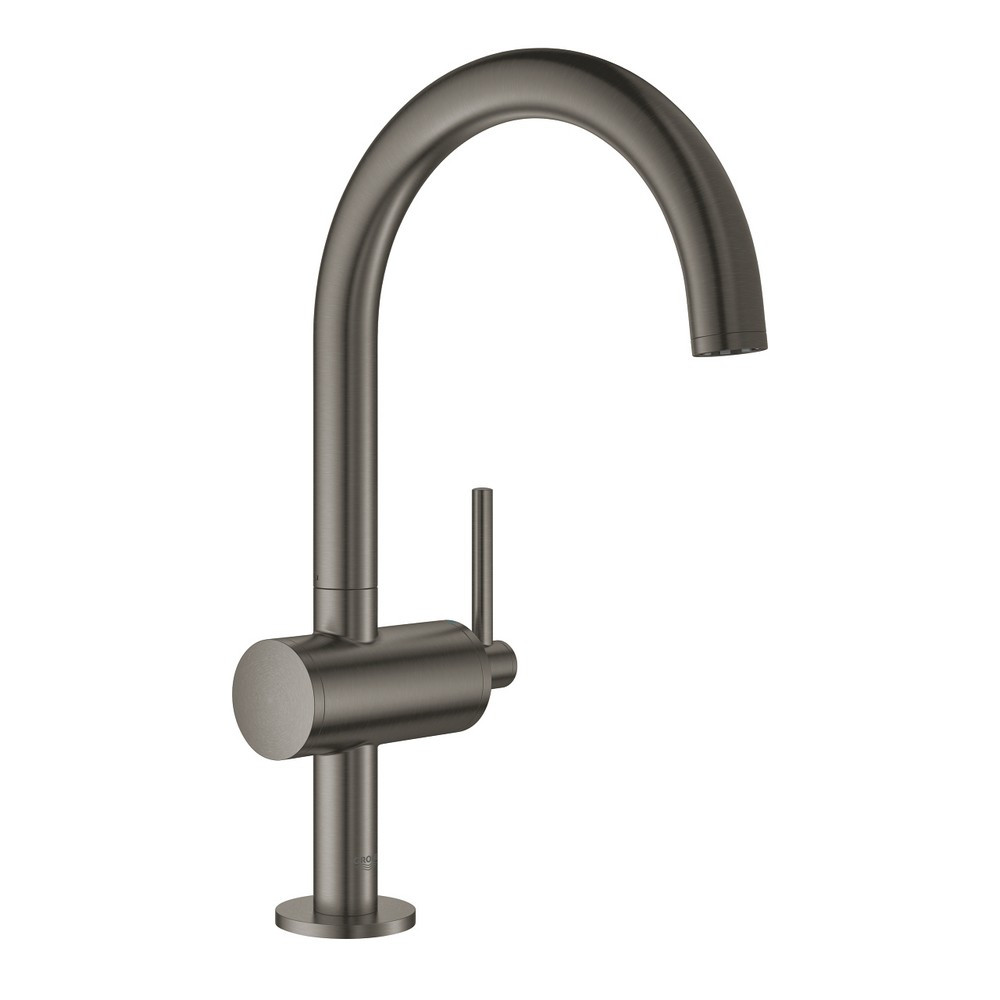 Grohe Atrio L-Size Brushed Hard Graphite Single Lever Basin Mixer